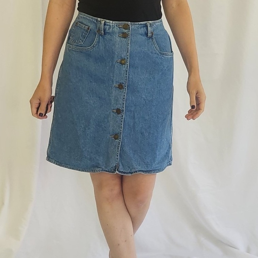 90s/Y2K Liz Claiborne Button Down Mini‎ Skirt